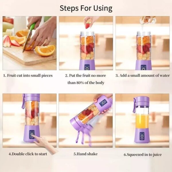 Portable Mini HM-03 Blender Juicer Machine (Code 10002) - Image 2