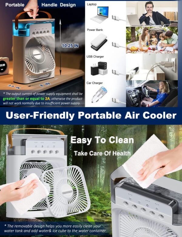 Rechargeable Fan For Summar (10011) - Image 4