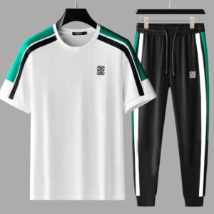 Trendy Mash T-Shirt Trouser White Combo